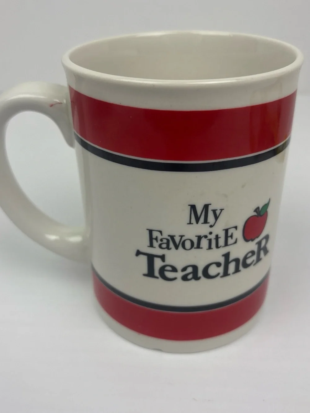 My Favorite Teacher Coffee Cup Mug Apple Large 24 oz Brother Sister Studio 2007